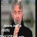 عکس Besame mucho Andrea Bocelli with Spanish lyrics, subtitles and English translati
