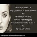 عکس Adele Send My Love To Your New Lover Lyrics