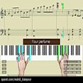 عکس پیانو آهنگ زیبای عطر تو (Piano Your perfume) آموزش پیانو با نمایش حرکت انگشتان