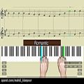 عکس پیانو نوازی آهنگ عاشقانه (Piano Romantic) آموزش پیانو با نمایش حرکت انگشتان دست