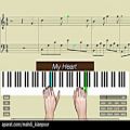 عکس پیانو نوازی آهنگ قلب من (Piano My Heart) آموزش پیانو ایرانی-کلاسیک-پاپ-ترکی-عربی