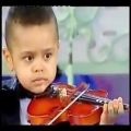 عکس Andre Rieu 3 year old violinist, Akim Camara 2005