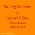 عکس دانلود آهنگ so long marianne به همراه متن از لئونارد کوهن