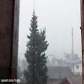 عکس هوای طوفانی و باران شدید چالوس با صدای استاد طاهرزاده