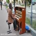 عکس پیانیست خیابانی در شهر کیف پایتخت کشور اکراین