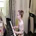 عکس Cute Russian Girl Singing Soviet Anthem