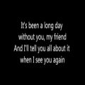 عکس Wiz Khalifa ~ See You Again - Lyrics