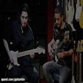 عکس نوازندگی آسبد نوارف و امیرعلی پیرنیا با گیتار و بیس فندر