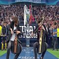 عکس اجرای گروه 2CELLOS در فینال لیگ قهرمانان اروپا 2018