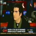 عکس مصاحبه حافظ ناظری با شبکه خبری جهانی سی ان ان 2005