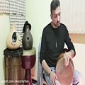 عکس تکنوازی تنبک از فربدیداللهی بر اساس فیگور معروف اجرا با یک دست استاد بهمن رجبی