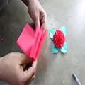 عکس آموزش ساخت کاردستی و گل کاغذی برای تزیین خانه