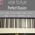 عکس HOW TO PLAY - Lady Gaga - Perfect Illusion (Piano Tutorial Lesson)