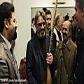 عکس نظر استاد حسین علیزاده درباره نمایشگاه سازخانه
