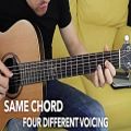 عکس Melodic Chords with Four Different Voicings on Fingerstyle Guitar