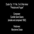 عکس Camille Saint-Saëns - Etude Op. 111 No. 3 (audio + sheet music)