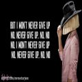 عکس آهنگ انگلیسی و انگیزشی never give up از Sia با زیرنویس