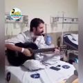عکس اهنگ خوندن حمید هیراد بر سر تخت بیمارستان