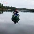 عکس موزیک ویدئو زیبا از پرواز همای با اهنگ دیوانه تری در یک دریاچه زیبا در کانادا