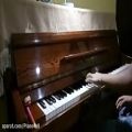 عکس آموزش پیانو - گام ر ماژور - دست چپ - استکاتو