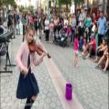 عکس اجرای زنده دختر کوچولو در خیابان (بی نظیر)