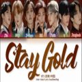 عکس لیریک اهنگ Stay gold از BTS