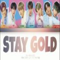عکس لیریک آهنگ جدید ژاپنی بی تی اس به نام [Stay Gold]