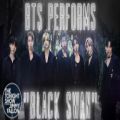 عکس اجرای آهنگ Black swan از بی تی اس BTS در برنامه TONIGHT SHOW