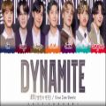 عکس لیریک ورژن ریمیکس جدید آهنگ Dynamite از BTS بی‌تی‌اس (Slow Jam REMIX)