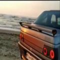 عکس خودرو پژو ۴۰۵ اسپورت کفخواب کنار دریا مازندران