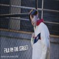 عکس تبلیغ بی تی اس برای فیلا FILA × BTS ورژن jhope جی هوپ / هوسوک FILA ON THE STREET