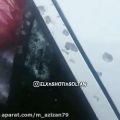 عکس تیر بارون کردن ماشین حامل بار مشروب