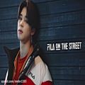 عکس تبلیغ از بی تی اس bts برای فیلا( FILA × BTS )ورژن jimin جیمین FILA ON THE STREET