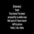عکس higher lyric video Eminem