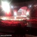 عکس پخش آهنگ محسن چاوشی در ورزشگاه زمان افتتاحیه بازی های پارا آسیایی