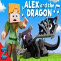عکس (.Alex and the Dragon Minecraft Animation (Fly Away Song by TheFatRat