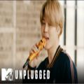 عکس اجرای اهنگ Telepathy از گروه BTS در برنامه ی _ MTV Unplugged