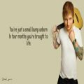 عکس اد شیرن - مانع کوچک (Ed Sheeran - Small Bump)