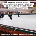 عکس اسکیت روی یخ با جانگ کوک و جیمین
