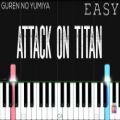عکس آموزش پیانو attack on titan اوپنینگ اول easy piano اتک آن تایتان