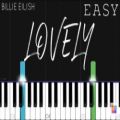 عکس آموزش پیانو آهنگ lovely از بیلی آیلیش easy piano