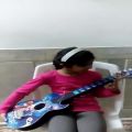 عکس آهنگ دختر کفشدوزکی با گیتار خودم ساختم