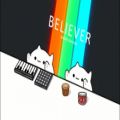 عکس نواختن اهنگ BELIEVER با گربه های کیوت