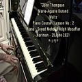 عکس جان تامپسون - ماری آگوست دوراند ، والس از کتاب درس پیانو جلد : ۲ ، پیانو : سید م