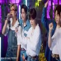 عکس اجرای اهنگ permission to dance ازBTS درradio 1