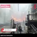 عکس آتش به جان کارخانه ساخت یونولیت در نظرآباد افتاد