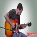 عکس نوازندگی امیر مهرپویا با گیتار آکوستیک Epiphone Hummingbird Pro