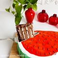 عکس کیک هندوانه برای یلدا قسمت اول
