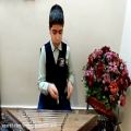 عکس نواختن آهنگ رقص چوبی توسط دانش آموز محمدعلی شریفی