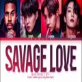 عکس لیریک آهنگ savage love از BTS بی تی اس